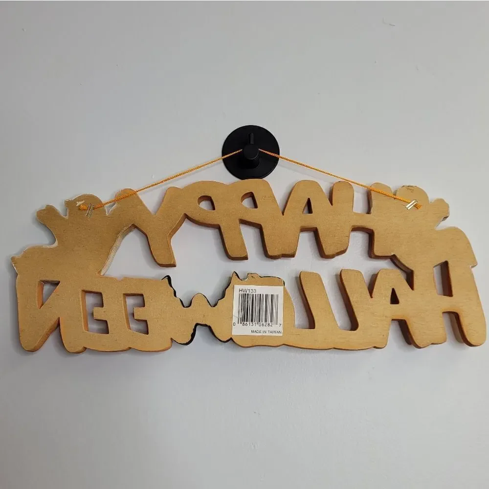 VINTAGE Halloween decoration‎ bundle wood sign witches